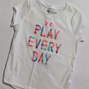 Under armor little girls heat gear t-shirt